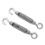 Nuzamas Lot de 10 crochets et œillets M4, tendeur C à O, en acier inoxydable 304, kit de matériel pour câble métallique tension 