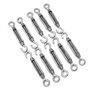 Nuzamas Lot de 10 crochets et œillets M4, tendeur C à O, en acier inoxydable 304, kit de matériel pour câble métallique tension 