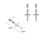 PPX Multicouche gothique rétro des années 80 noir longue chaîne mode croix collier et acier inoxydable balançant croix boucles d