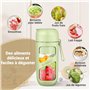 AMZCHEF Blender Portable - Mini Mixeur Sous Vide Pour Les Shake Et Les Smoothie - Forte Puissance De Coupe Avec 10 Lames, Rechar