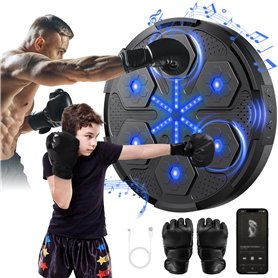 Machine de boxe musicale 5.0 intelligente Bluetooth améliorée - Montage mural - Équipement de frappe électronique - Équipement d