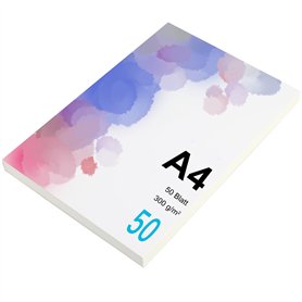 Papier aquarelle premium 300g/m² | 50 feuilles | Bloc de papier aquarelle polyvalent | Idéal pour aquarelle
