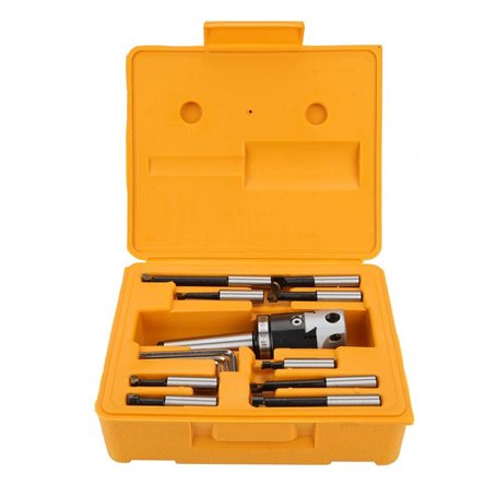F1-12 Jeu De Barres D'alésage，Jectse F1-12 MT3 M12 50mm Tête ennuyeuse avec 9 Barres d'alésage 12mm Set de têtes d'alésage