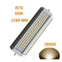 Generic R7s J189 Ampoule LED à intensité variable 50 W Lumière chaude 3000 K Ac230 V 4700lm à double extrémité J Projecteur LED 