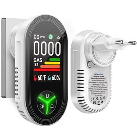 Gedsffati Détecteur de Gaz et Monoxyde de Carbone avec Prise pour Maison