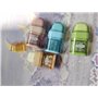 Taille Crayon Manuel avec Gomme,4 Pcs Taille-crayon à double trou avec récipient Mini Taille Crayons 2 en 1,Taille-Crayon Manuel