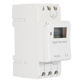 Commutateur Électronique à Minuterie Numérique Programmable LCD THC 30A 12/24/110/220V (12V)