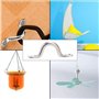 20 Pièces Boucles de Pont pour Kayaks Plaque Oeillet 5mm Pontet INOX Marine en Acier Inoxydable 304 Forme à Bosse Boucle Fixe av