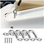 20 Pièces Boucles de Pont pour Kayaks Plaque Oeillet 5mm Pontet INOX Marine en Acier Inoxydable 304 Forme à Bosse Boucle Fixe av