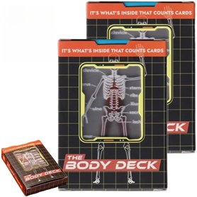 The Body Deck Jeu de cartes squelette humain – Outil d'étude d'anatomie transparent et jeu de poker éducatif | Cartes en plastiq