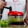 Tobaling Hachoir Manuel à Main Legume Fruits avec 4 Vitesses de Fonctionnement : Rapide, Moyenne et Lente 2L avec Une Lame de Mé