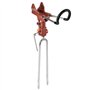 Porte Canne à Pêche Support de Poteau Détachable Réglable Support de Canne à Pêche en Alliage d'aluminium(Rouge)