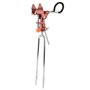 Porte Canne à Pêche Support de Poteau Détachable Réglable Support de Canne à Pêche en Alliage d'aluminium(Rouge)