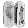 Lotsdonxia Trigonométrie Rapporteur circulaire Jauge de dessin Ensemble de bureau Portable Outils de dessin géométrique pour étu
