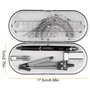 Lotsdonxia Trigonométrie Rapporteur circulaire Jauge de dessin Ensemble de bureau Portable Outils de dessin géométrique pour étu