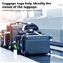 MXTIMWAN Étiquettes à Bagages en Aluminium 4 Pièce, Étiquette Valise Avion Etiquette Bagage avec Cordon Inox et Carte PVC étanch