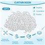 28 x 12 mm Crochets de Rideau en Plastique pour Rideau de Douche