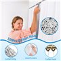 UKOFEW Crochet Rideau Rail,100 Pièces Crochets de Rideaux,28 x 12 mm Crochets de Rideau en Plastique pour Rideau de Douche,Ridea