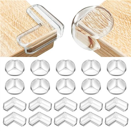 20 Pièces Protection Coin de Table Bébé Protège Coin de Table Bebe Protection Angle Meuble pour Table Coin Enfant Meubles Bureau