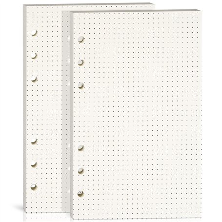 Bidponds Lot de 2 paquets de papier A6 à grille à points