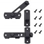 CYUaoao Lot de 2 Verrou de Porte Coulissante en Acier Inoxydable Serrure de Porte à Loquet à Bascule Portail Noir Mat pour les P