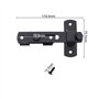 CYUaoao Lot de 2 Verrou de Porte Coulissante en Acier Inoxydable Serrure de Porte à Loquet à Bascule Portail Noir Mat pour les P