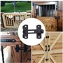 CYUaoao Lot de 2 Verrou de Porte Coulissante en Acier Inoxydable Serrure de Porte à Loquet à Bascule Portail Noir Mat pour les P