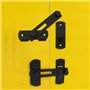 CYUaoao Lot de 2 Verrou de Porte Coulissante en Acier Inoxydable Serrure de Porte à Loquet à Bascule Portail Noir Mat pour les P
