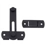 CYUaoao Lot de 2 Verrou de Porte Coulissante en Acier Inoxydable Serrure de Porte à Loquet à Bascule Portail Noir Mat pour les P