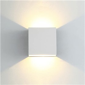 CYUaoao 1 Pièce Applique Murale LED Moderne en Aluminuim AC86V-265V Applique Murale Carrée Blanche 10 x 10 x 5 cm Imperméable Co