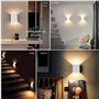 CYUaoao 1 Pièce Applique Murale LED Moderne en Aluminuim AC86V-265V Applique Murale Carrée Blanche 10 x 10 x 5 cm Imperméable Co