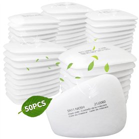 LAMANICE Lot de 50 filtres en coton de respirateur