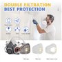 LAMANICE Lot de 50 filtres en coton de respirateur, filtre à particules remplaçable 5N11 pour respirateur à gaz 6000 6100 6200 6