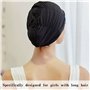 2 pcs Bonnet De Bain Femme Cheveux Long Adulte Bain Élastique Tissu Polyester Souple Bonnet de Natation (Rose lac Bleu)