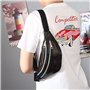 Lot de 2 Sac Banane Femme，Sac Banane Ceinture Brillant，pour Femme Homme Enfant Voyage Course à Pied Festival fête（Noir et Rose）.