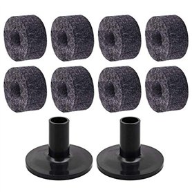 CCeCCe Lot de 10 supports de cymbale en feutre avec rondelle en feutre - Manchons de rechange ronds en feutre doux - Accessoires