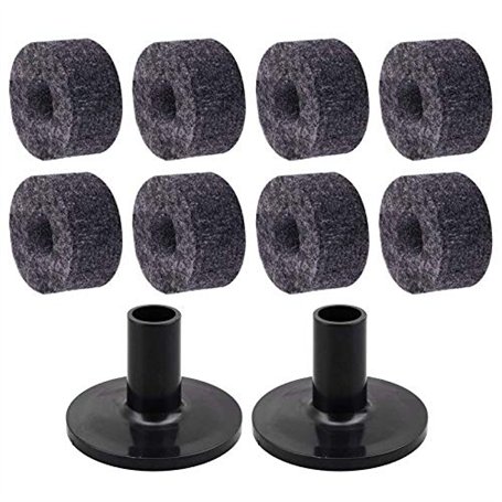 CCeCCe Lot de 10 supports de cymbale en feutre avec rondelle en feutre - Manchons de rechange ronds en feutre doux - Accessoires