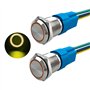 Aiqeer 2 Pièces 16 mm Commutateur Bouton-Poussoir Momentané