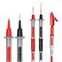 Cleqee Kit de cordons de test pour multimètre, rallonges fiche banane 4 mm avec pinces crocodile, 8 sondes de test, sondes de te
