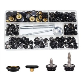 BetterJonny Lot de 180 vis à bouton-pression