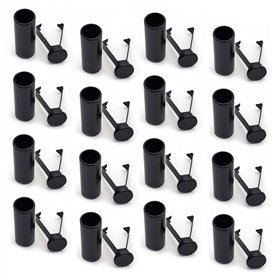30 pièces Embouts De Lacet métal Lacets Élastiques Lacets Verrouillage Métal Noir Matériau en alliage Pour La Réparation De Bric