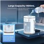Climatiseur Mobile, Refroidisseur d'air 1400ML avec Télécommande, 3 Vitesses, 2 Modes de Brumisation, Mini Climatiseur 7 Lumière
