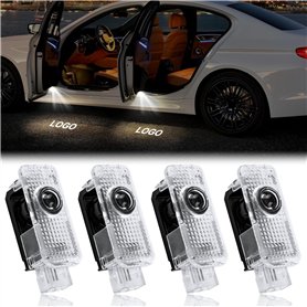 Dixhills Lot de 4 projecteurs LED pour portière de voiture - Projecteur de porte - Éclairage d'entrée - Accessoire de rechange p