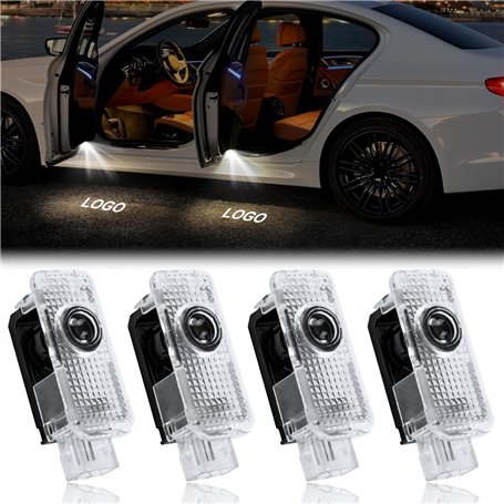 Dixhills Lot de 4 projecteurs LED pour portière de voiture - Projecteur de porte - Éclairage d'entrée - Accessoire de rechange p