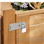 Qaixwuyi 2 Sets Extra-épaisses Cadenas Fermoir 4 Pouces Loquets à Cadenas en Acier Inoxydable Loquet de Porte avec 18 Vis pour A