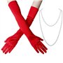 KSBBHDS 1 Paire De S Rouges Et 1 Collier en Perles
