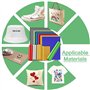 Amzeeniu Vinyle de chaleur,33 Pack 22 couleurs Feuilles HTV 30.5 * 25CM DIY en Papier Transfert Textile de Vinyle loisirs créati