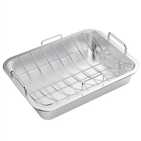 onlyfire Plat à Rôtir avec Grille en INOX