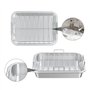 onlyfire Plat à Rôtir avec Grille en INOX, Plat à Four Rectangulaire pour Poulet/Dinde/Volaille/Légumes