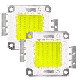 Tesfish 2PCS Puce LED 50W Blanc 6000K COB Chip pour Lumière d'Inondation